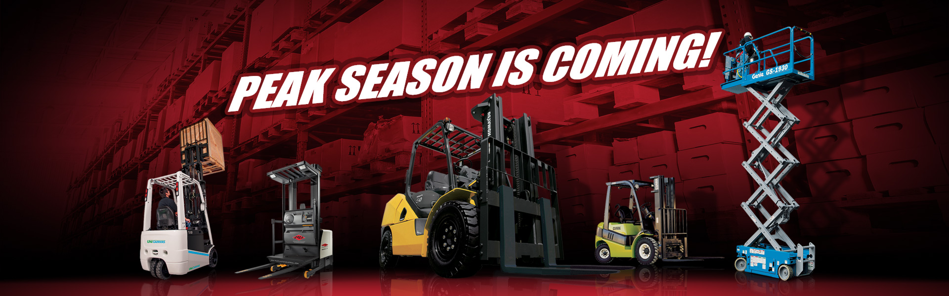 Peak Rental Season Is Coming For Forklifts & Material Handling Equipment in Lancaster County and the surrounding communities.