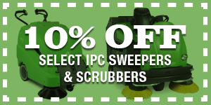 10 percent off select IPC sweepers and scrubbers