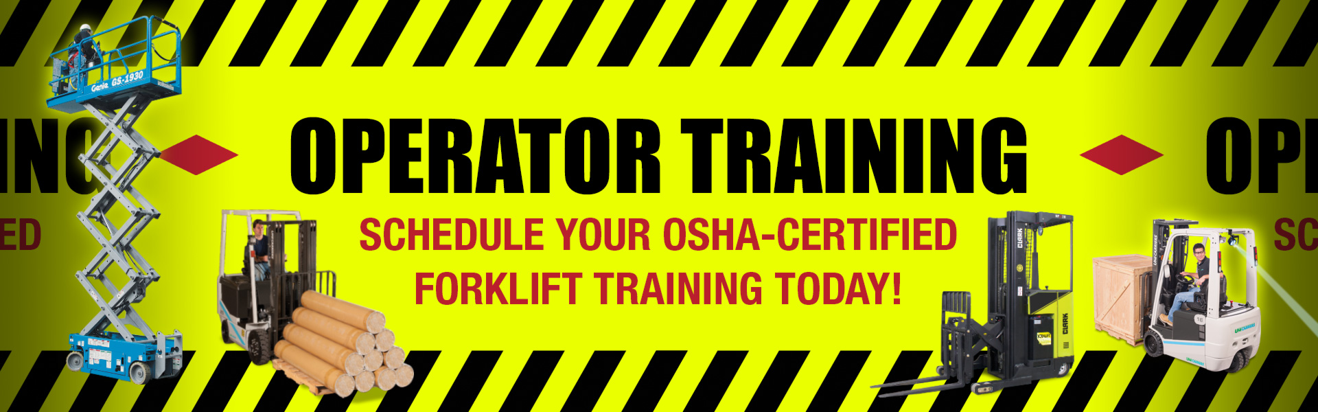 Operator Safety Training - Schedule your OSHA-certified forklift operator training today.