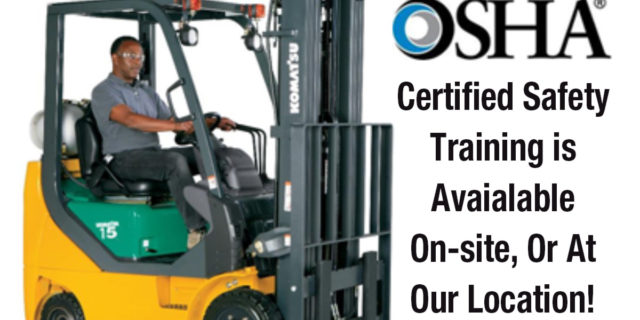 OSHA certified safety training for equipment operators